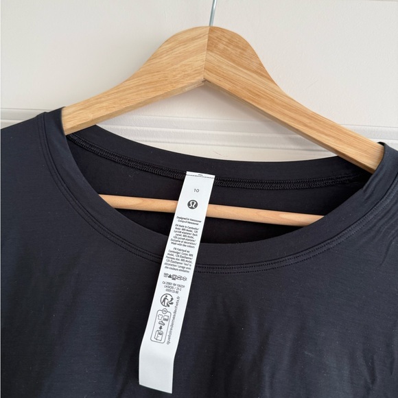 Lululemon Modal Relaxed-Fit Lounge Long-Sleeve Shirt Size 10 Black New - Picture 3 of 5